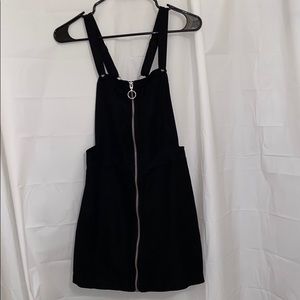 Black overall dress